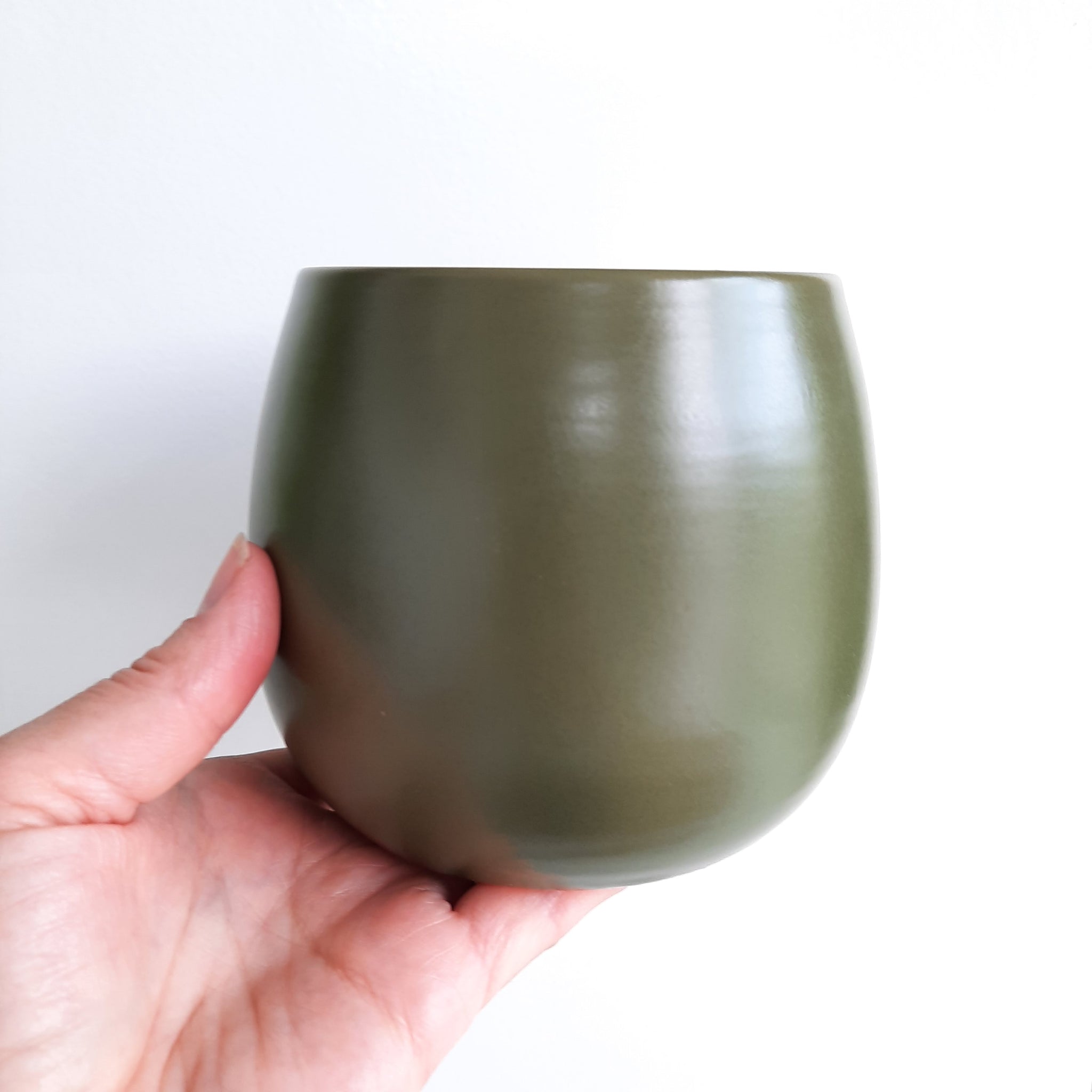 Ceramic Egg Cover Pots - Green